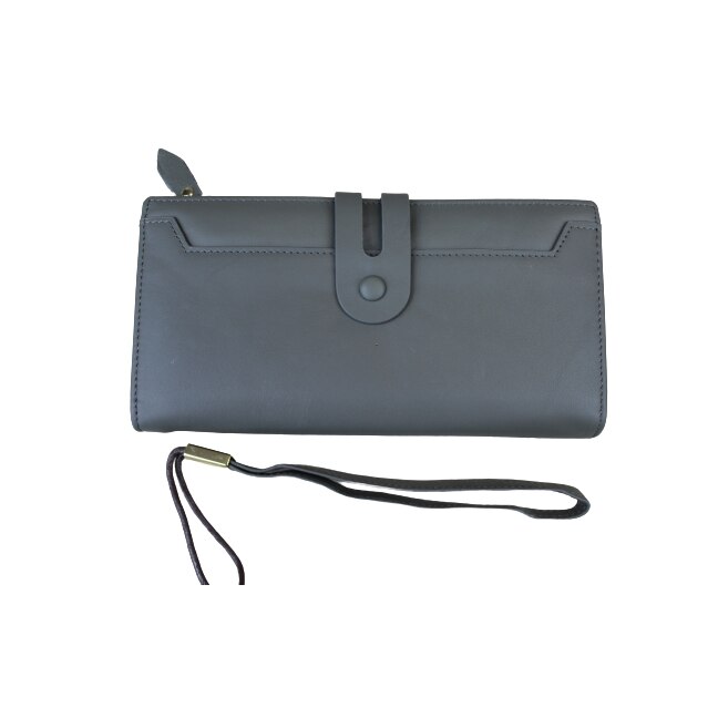 Portofel dama, din piele naturala, Hassion, Model A12 Gray