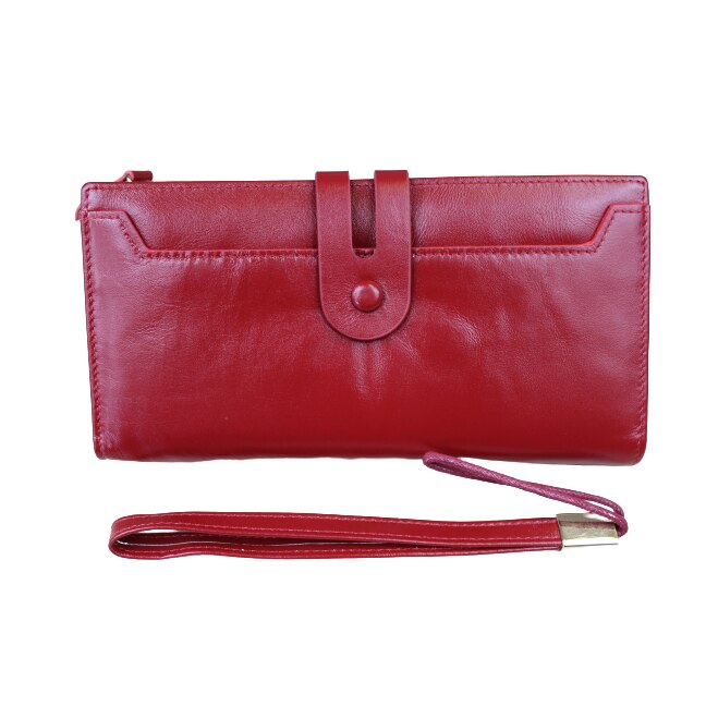 Portofel dama, din piele naturala, Hassion, Model A12 Red