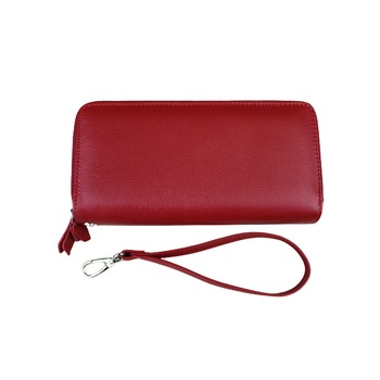 Portofel dama, din piele naturala, Hassion, Model B03 Red Portofel dama, din piele naturala, Hassion, Model B03 Red