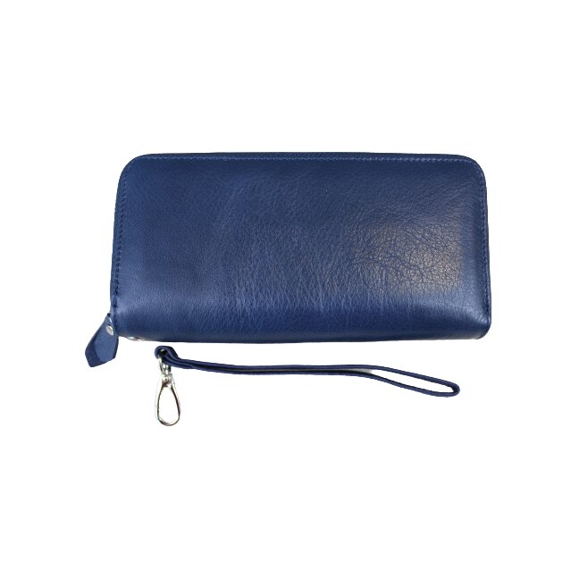 Portofel dama, din piele naturala, Hassion, Model B03 Blue