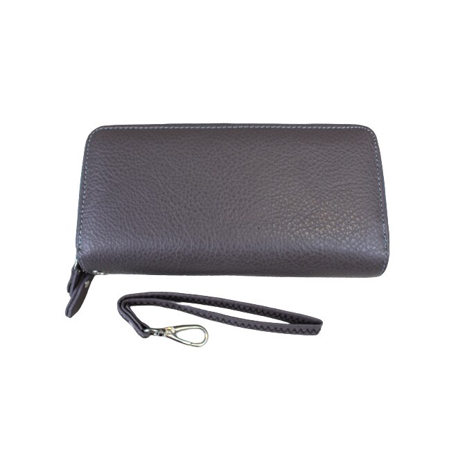 Portofel dama, din piele naturala, Hassion, Model B03 Gray