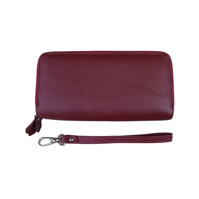 Portofel dama, din piele naturala, Hassion, Model B03 Date Red