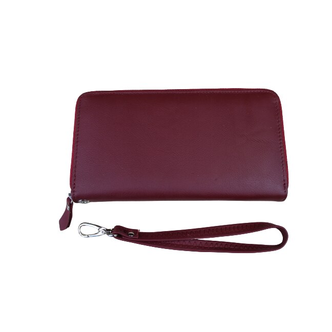 Portofel dama, din piele naturala, Hassion, Model B05 Date Red