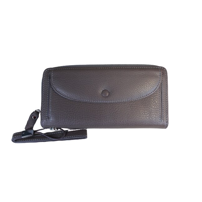 Portofel dama, din piele naturala, Hassion, Model MS-22 Silver Gray