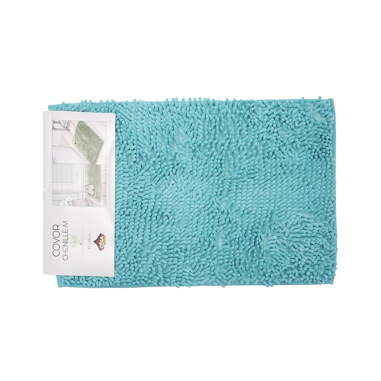 Covor baie Chenille M, 40x60 cm, bleu