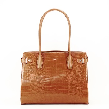 Geanta cognac cu imprimeu Heidi Cognac Geanta cognac cu imprimeu Heidi Cognac