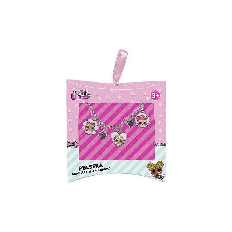 Bratara LOL Surprise cu logo si pandante cu papusile LOL sirena si printesa