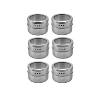 set 6 recipiente condimente metalice cu magnet si capac detasabil 6x4 cm argintiu imagen 35_0_
0