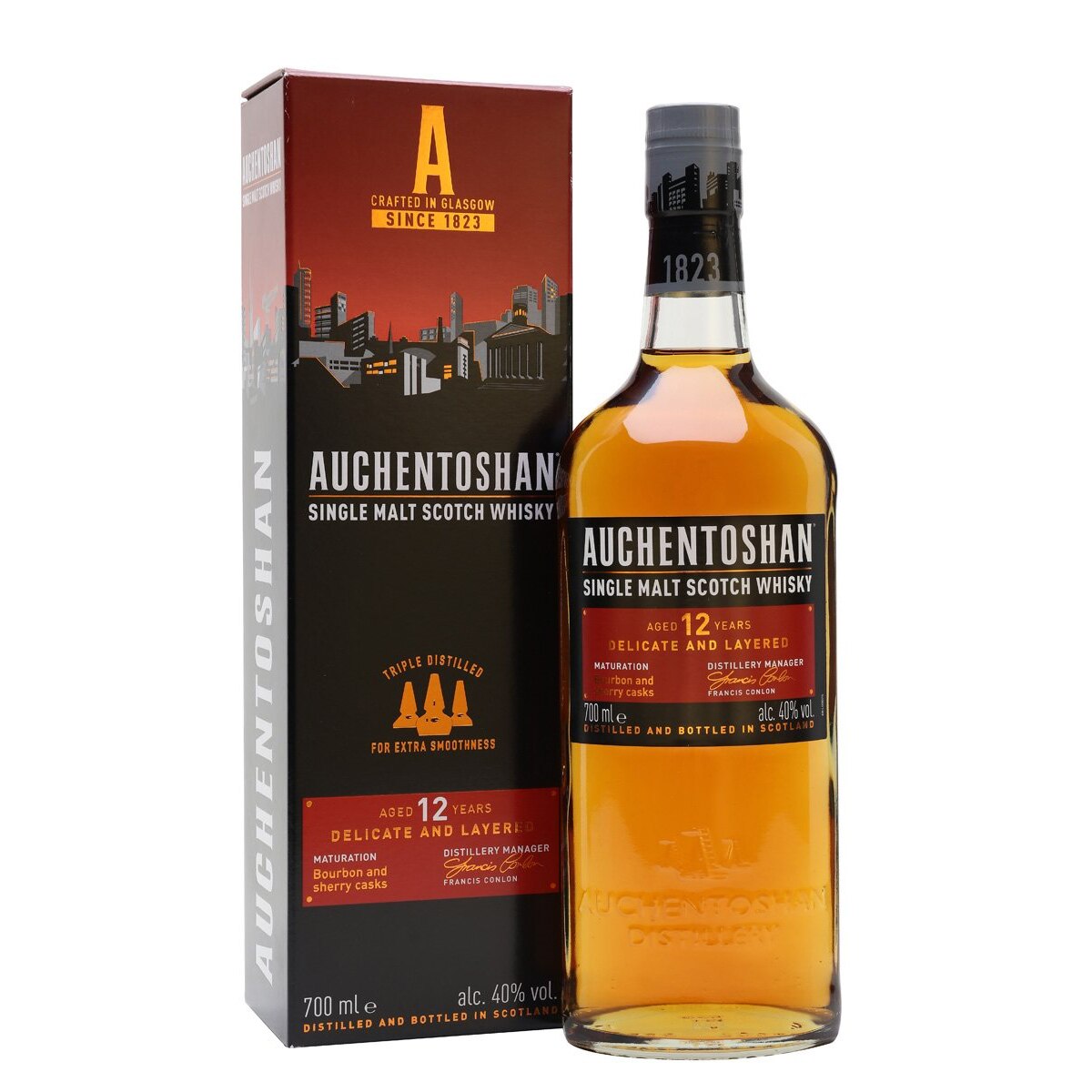 Whisky Auchentoshan 12 Ani, Single Malt, 40%, 0.7l