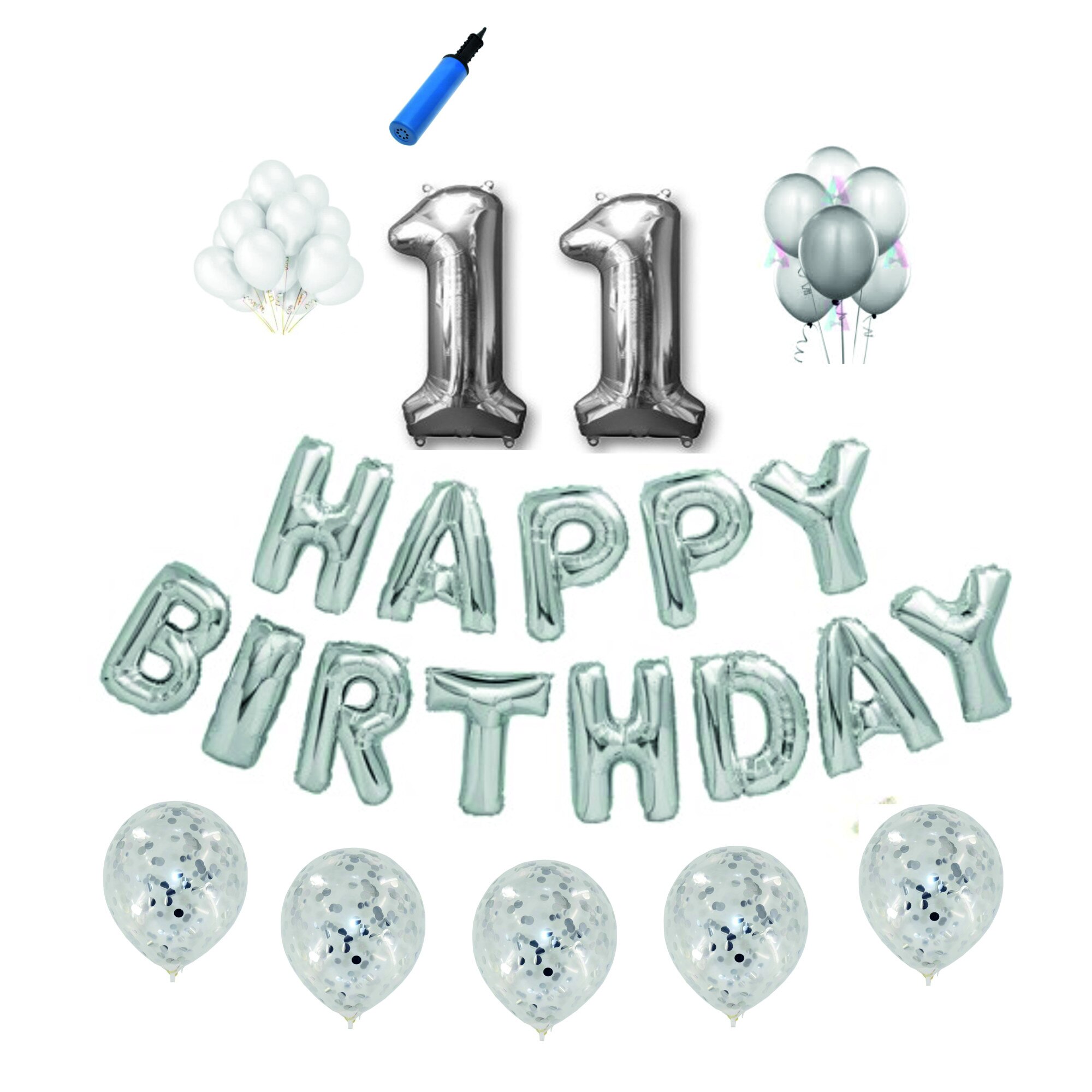 Set Argintiu , Happy Birthday , 11 ani