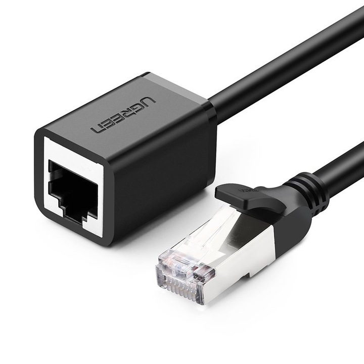 Мрежов кабел Ugreen, Rj45, Cat 6, 1000Mbps, 1m, черен