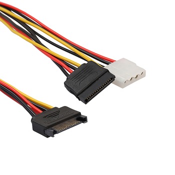 Cablu de alimentare 15 Pin SATA tata la 4 Pin IDE mama si SATA mama, 18 cm, multicolor, BBL1720 Cablu de alimentare 15 Pin SATA tata la 4 Pin IDE mama si SATA mama, 18 cm, multicolor, BBL1720