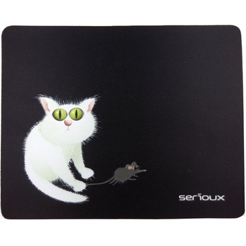 Mousepad Serioux MSP02, Cat and Mice, 250x200x3 mm Mousepad Serioux MSP02, Cat and Mice, 250x200x3 mm