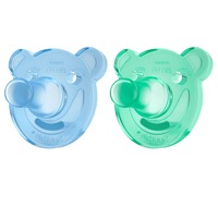 Set suzete Philips-Avent SCF194/01 Soothie,ortodontica si fara BPA, 0 - 3 luni verde-albastru, 2 buc