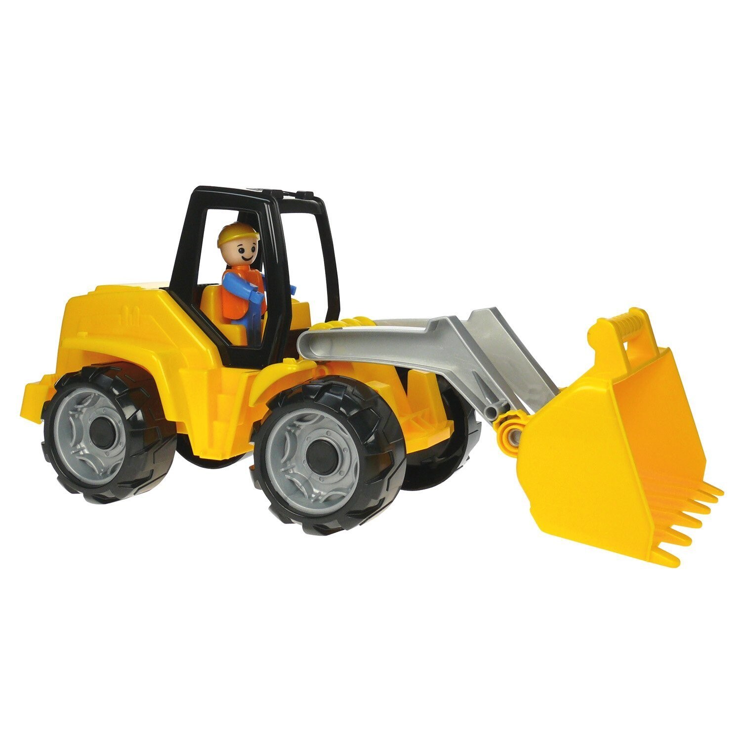 Tractor buldozer cu cupa Lena 04412Truxx din plastic cu figurina 37cm