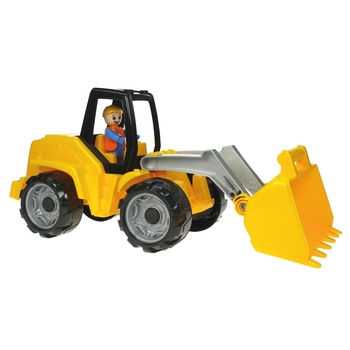 Tractor buldozer cu cupa Lena 04412Truxx din plastic cu figurina 37cm Tractor buldozer cu cupa Lena 04412Truxx din plastic cu figurina 37cm