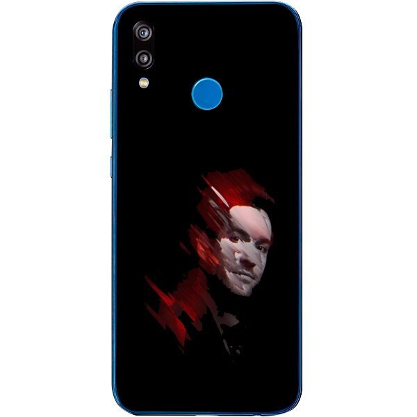 Husa din Silicon, Abstract Face pentru Huawei P20 Lite, Multicolor