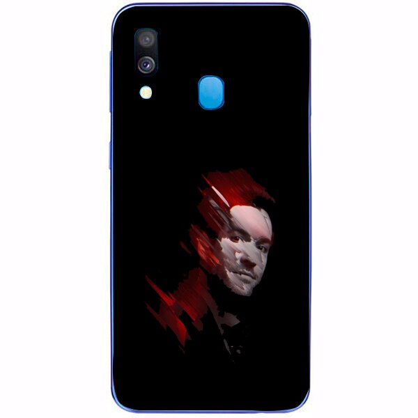 Husa din Silicon, Abstract Face pentru Samsung Galaxy A20e, Multicolor