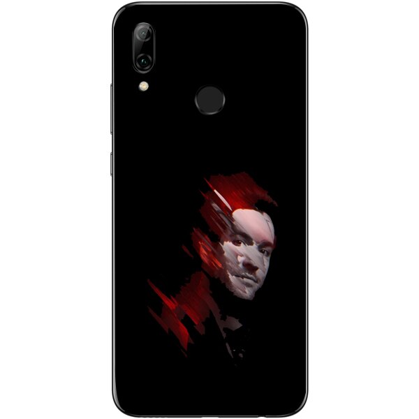 Husa din Silicon, Abstract Face pentru Huawei P Smart (2019), Multicolor