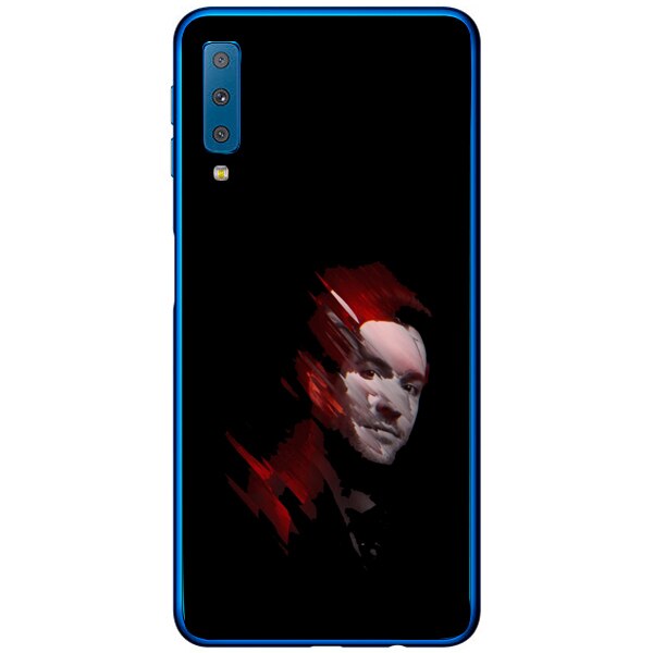 Husa din Silicon, Abstract Face pentru Samsung Galaxy A7 (2018), Multicolor