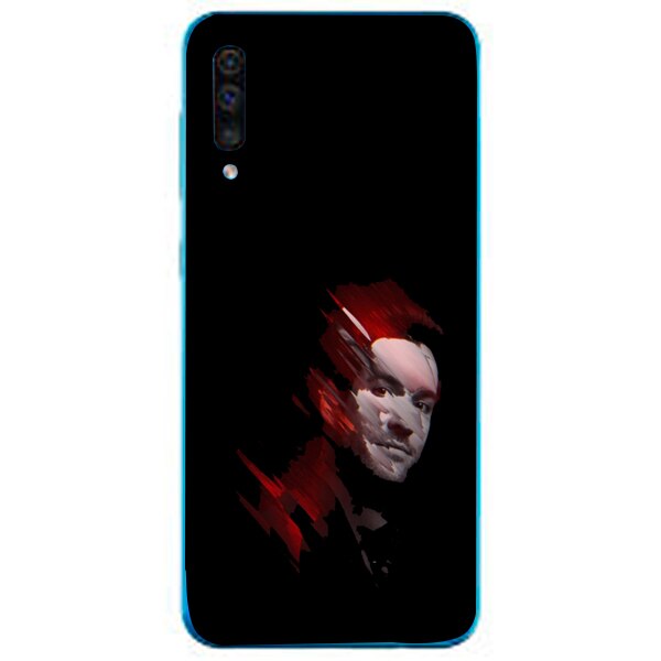 Husa din Silicon, Abstract Face pentru Samsung Galaxy A70, Multicolor