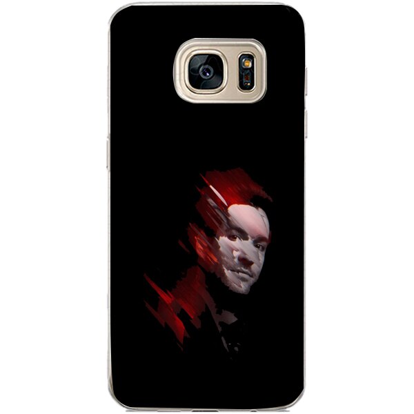 Husa din Silicon, Abstract Face pentru Samsung Galaxy S7 Edge, Multicolor