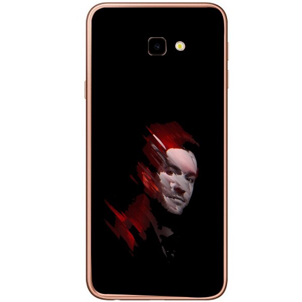 Husa din Silicon, Abstract Face pentru Samsung Galaxy J4 Plus, Multicolor