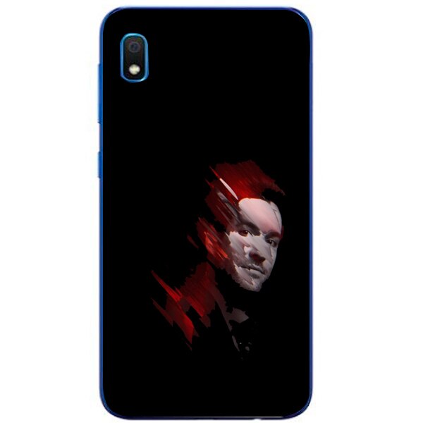 Husa din Silicon, Abstract Face pentru Samsung Galaxy A10, Multicolor