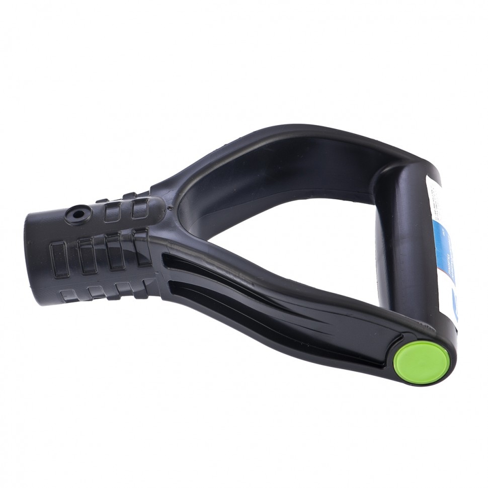 Maner plastic tip V, neagru, pentru lopata si furca, curbata si intarita, D-36 mm