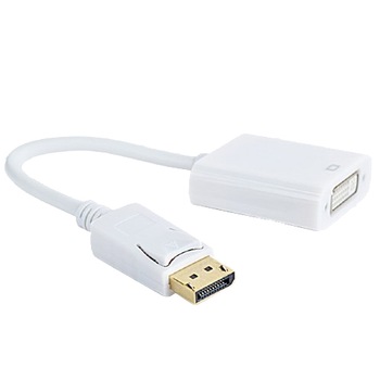CABLU video GEMBIRD, adaptor DisplayPort (T) la DVI-I DL (M), 10cm, rezolutie maxima 1920 x 1200 la 60 Hz, alb,  CABLU video GEMBIRD, adaptor DisplayPort (T) la DVI-I DL (M), 10cm, rezolutie maxima 1920 x 1200 la 60 Hz, alb,