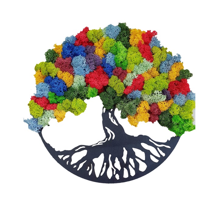 Tablou decorativ, Copacul Vietii multicolor, 40 cm