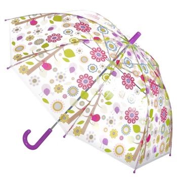 Umbrela Zola®, pentru copii, transparenta cu floricele Umbrela Zola®, pentru copii, transparenta cu floricele