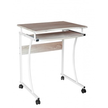 Birou din Metal si Pal , Dimensiuni 60 x 48 x 73 cm , Grunberg , CT1906(alb/maro) Birou din Metal si Pal , Dimensiuni 60 x 48 x 73 cm , Grunberg , CT1906(alb/maro)