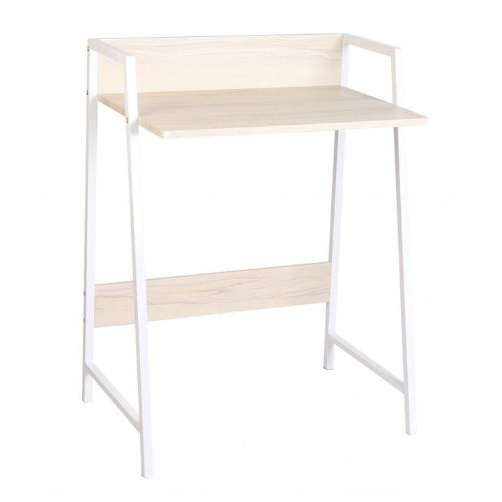 Birou din Metal si Pal, Dimensiuni 64 x 42 x 84 cm, Grunberg, CT2090W (alb)