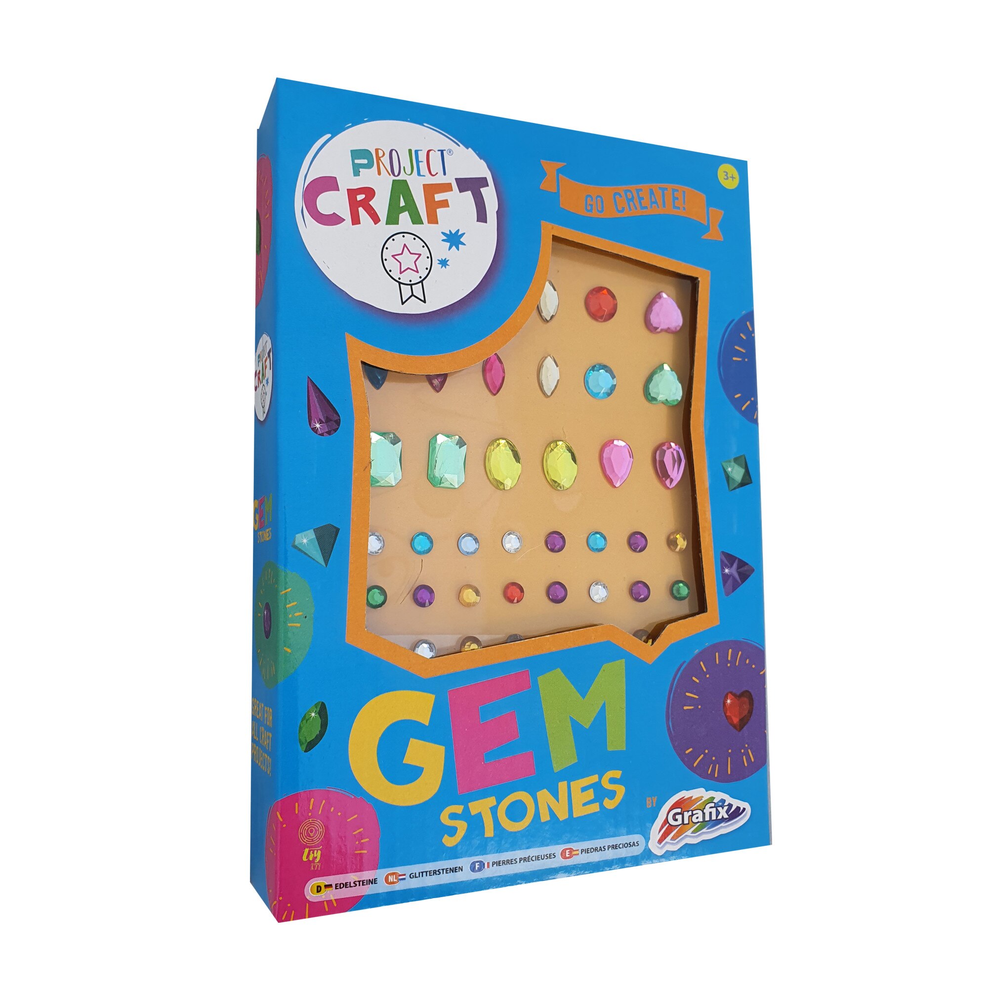 Set creatie, pietricele autoadezive, Grafix, multicolor