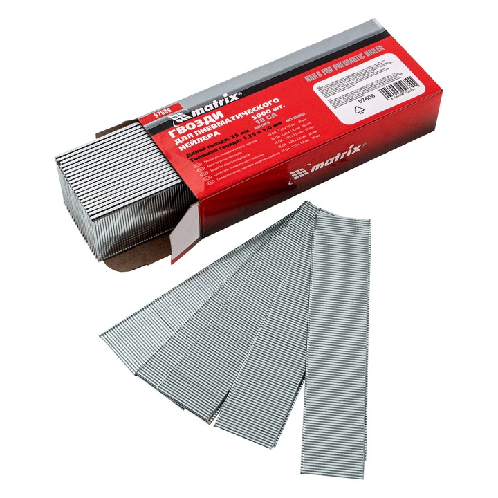 Cuie pentru pistol pneumatic de batut cuie, 25x1,25x1 mm, 5000 buc MTX