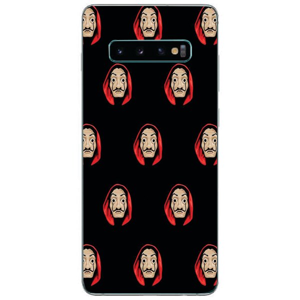 Husa din Silicon, La Casa de Papel Masks copy pentru Samsung Galaxy S10 Plus, Multicolor