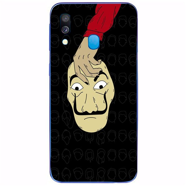 Husa din Silicon, La Casa de Papel Mask copy pentru Samsung Galaxy A20e, Multicolor