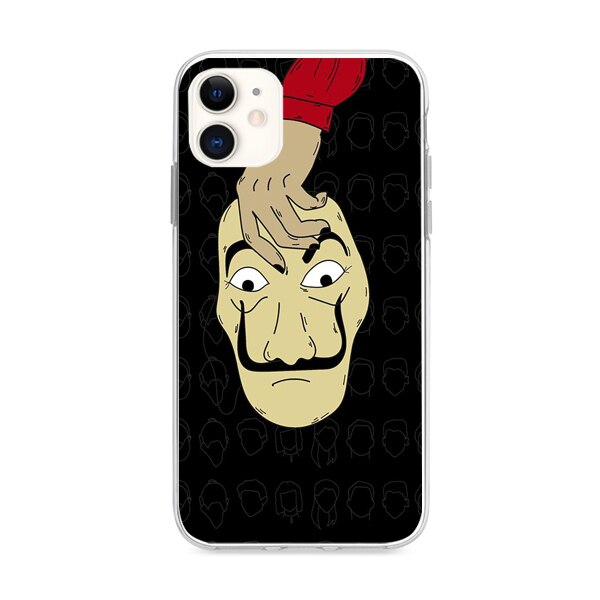 Husa din Silicon, La Casa de Papel Mask copy pentru iPhone 11, Multicolor