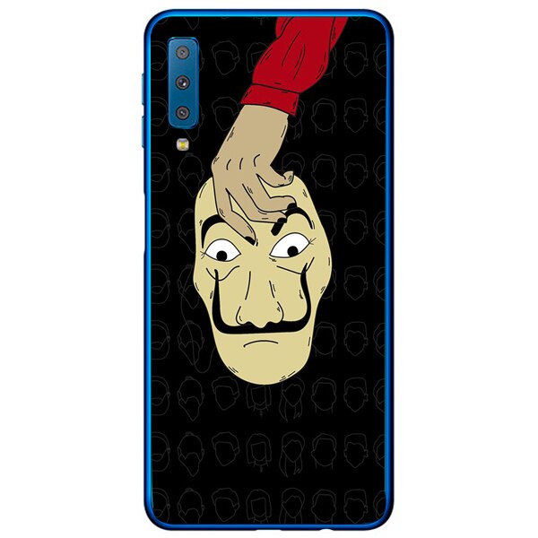 Husa din Silicon, La Casa de Papel Mask copy pentru Samsung Galaxy A7 (2018), Multicolor