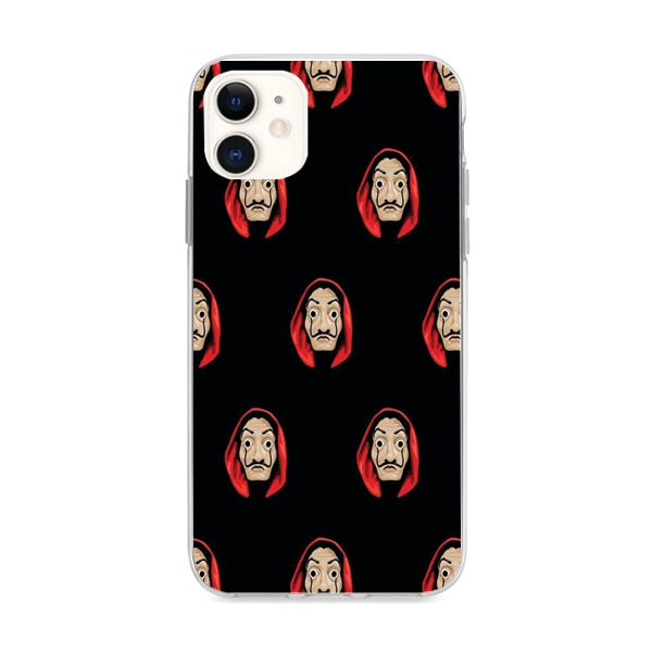 Husa din Silicon, La Casa de Papel Masks copy pentru iPhone 11, Multicolor