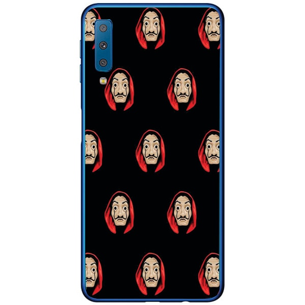 Husa din Silicon, La Casa de Papel Masks copy pentru Samsung Galaxy A7 (2018), Multicolor