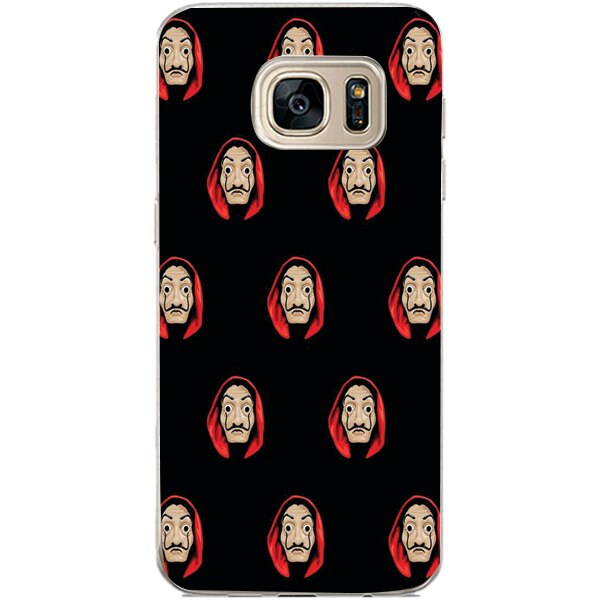 Husa din Silicon, La Casa de Papel Masks copy pentru Samsung Galaxy S7 Edge, Multicolor