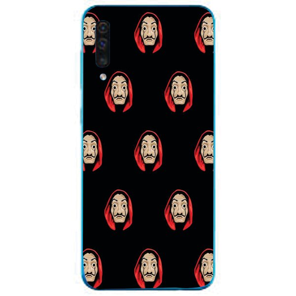 Husa din Silicon, La Casa de Papel Masks copy pentru Samsung Galaxy A70, Multicolor