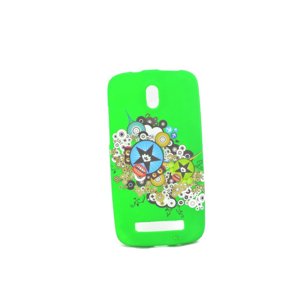Husa HTC Desire 500 , Hipster , silicon, verde