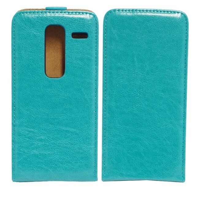 Husa LG F70, Piele eco, flexi, bleu
