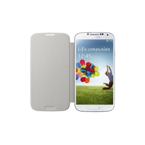 Flip cover Samsung Galaxy S4 i9500 , piele eco, alb