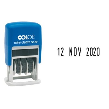 Datiera, Colop, S120, dreptunghiular, plastic, 4 mm Datiera, Colop, S120, dreptunghiular, plastic, 4 mm