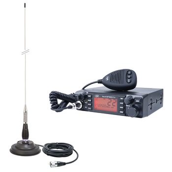 Kit Statie radio CB PNI ESCORT HP 9001 PRO ASQ reglabil, AM-FM, 12V, 4W + Antena CB PNI ML100, 26-30MHz,250W, 100cm, magnet 125mm inclus Kit Statie radio CB PNI ESCORT HP 9001 PRO ASQ reglabil, AM-FM, 12V, 4W + Antena CB PNI ML100, 26-30MHz,250W, 100cm, magnet 125mm inclus