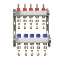 distribuitor inox 1quot  5 circuite si conectori ek x 17 mm pentru incalzirea in pardoseala imagen 4_0_
0